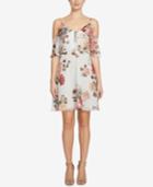 Cece Olivia Floral-print Cold-shoulder Dress