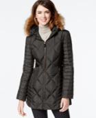Marc New York Faux-fur-trim Diamond-quilted Down Coat