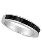 Sterling Silver Ring, Black Diamond Baguette Ring (1/2 Ct. T.w.)