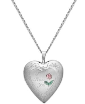 I Love Your Heart Locket Necklace In Sterling Silver