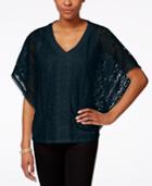 Style & Co. Crochet Poncho Top, Only At Macy's