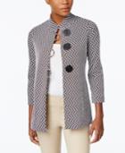 Jm Collection Dot-print Jacket, Only At Macy's