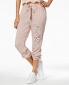 American Rag Juniors' Puff-paint Jogger Pants, Created For Macy's