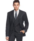 Bar Iii Charcoal Flannel Peak Lapel Slim-fit Jacket, Only At Macy's