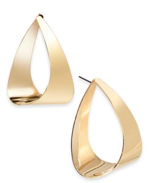 Inc International Concepts Gold-tone Triangle Hoop Earrings, Created For Macy's