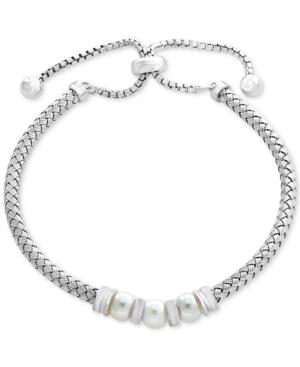 Effy Cultured Freshwater Pearl (6mm) Slider Bracelet In Sterling Silver