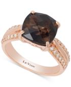 Le Vian Chocolate Quartz (3-1/4 Ct. T.w.) And Diamond (1/6 Ct. T.w.) Ring In 14k Rose Gold