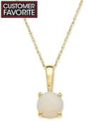 Opal Pendant Necklace In 14k Gold (5/8 Ct. T.w.)