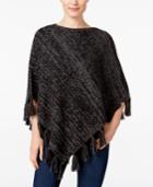 Style & Co. Petite Fringe Sweater Poncho, Only At Macy's