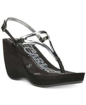 Carlos By Carlos Santana Tanita Thong Wedge Sandals Women's Shoes