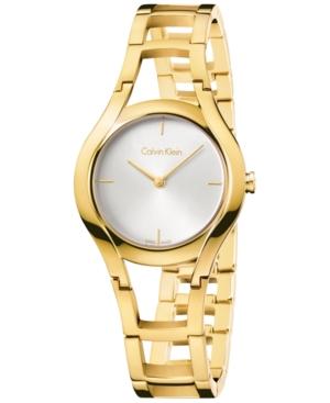 Calvin Klein Class Women's Swiss Class Gold-tone Pvd Stainless Steel Bracelet Watch 32mm K6r23526