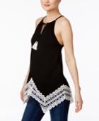 Inc International Concepts Crocheted Handkerchief-hem Top, Only At Macy's