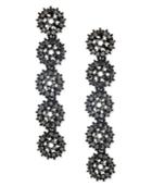 Inc International Concepts Jet-tone Pave Circle Linear Drop Earrings, Created For Macy's