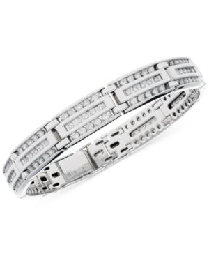 Men's Diamond Linear Cluster Link Bracelet (4 Ct. T.w.) In 10k White Gold