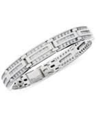 Men's Diamond Linear Cluster Link Bracelet (4 Ct. T.w.) In 10k White Gold