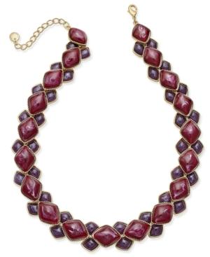 Charter Club Gold-tone Geometric Stone Collar Necklace, Only At Macy's