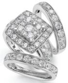 14k White Gold Diamond Bridal Ring Set (4 Ct. T.w.)