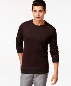 Calvin Klein Zip Detail Crew-neck Sweatshirt