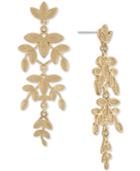 Rachel Rachel Roy Gold-tone Leaf Chandelier Earrings