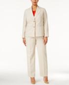 Le Suit Plus Size 3-pc. Crosshatched Pantsuit