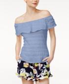 Maison Jules Off-the-shoulder Flounce Top, Created For Macy's