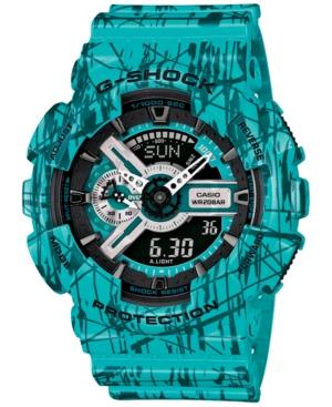 G-shock Men's Analog-digital Turquoise Strap Watch 55x51x17mm Ga110sl-3a