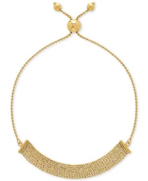 Multi-bead Bolo Bracelet In 10k Gold