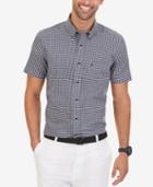Nautica Men's Wrinkle-resistant Gingham Short Sleeve Shirt
