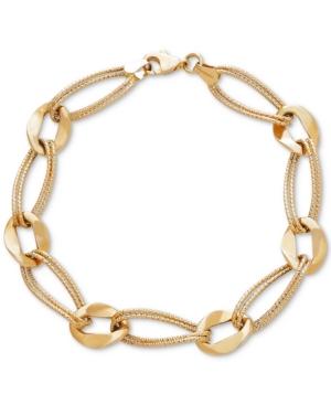 Marina Double Link Bracelet In 14k Gold