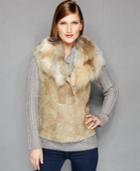 The Fur Vault Fox-fur-collar Shearling Vest