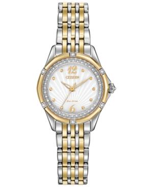 Citizen Women's Versailles Diamond Accent Two-tone Stainless Steel Bracelet Watch 30mm Em0374-50a