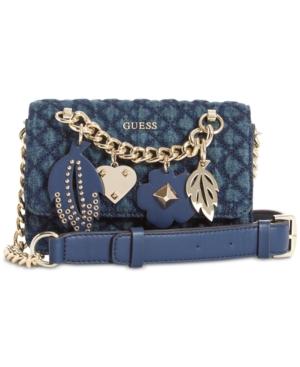 Guess Stassie Mini Denim Crossbody