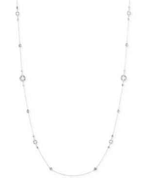 Anne Klein Silver-tone Crystal Embellished Long Length Necklace