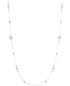 Anne Klein Silver-tone Crystal Embellished Long Length Necklace