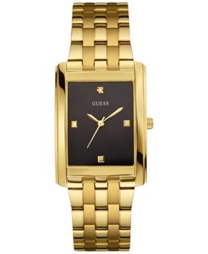 Guess Men's Diamond Accent Gold-tone Stainless Steel Bracelet Watch 30mm U0667g2