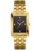 Guess Men's Diamond Accent Gold-tone Stainless Steel Bracelet Watch 30mm U0667g2