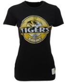 Retro Brand Women's Missouri Tigers Distressed Vintage T-shirt