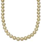 Belle De Mer Pearl Necklace, 14k Gold Cultured Golden South Sea Pearl Strand (10-12mm)