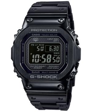 G-shock Men's Solar Digital Black Stainless Steel Bracelet Watch 43.2mm