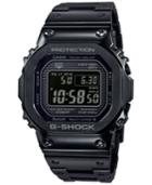 G-shock Men's Solar Digital Black Stainless Steel Bracelet Watch 43.2mm