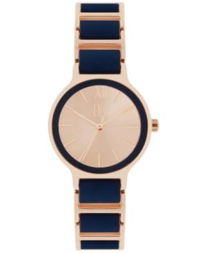 Inc International Concepts Women's Resin & Metal Link Bracelet Watch 28mm In034wg, Only At Macy's