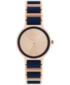 Inc International Concepts Women's Resin & Metal Link Bracelet Watch 28mm In034wg, Only At Macy's