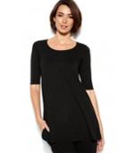 Eileen Fisher Three-quarter-sleeve Scoop-neck Tunic
