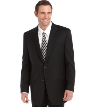 Lauren Ralph Lauren Black Solid Big And Tall Jacket