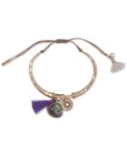 Lonna & Lilly Gold-tone Multi-charm Slider Bracelet