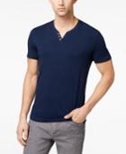 Alfani Men's Split-neck Cotton T-shirt, Created For Macy's