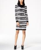 Calvin Klein Cowl-neck Striped Sweater Dress