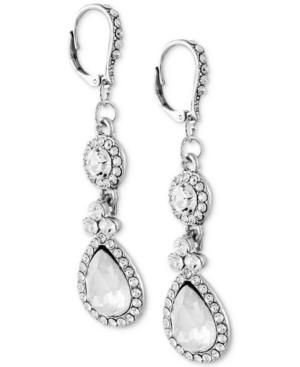 Say Yes To The Prom Silver-tone Crystal Drop Earrings