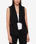 Tommy Hilfiger Faux-leather Flyaway Vest, Created For Macy's