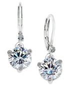 Kate Spade New York Silver-tone Solitaire Crystal Drop Earrings
